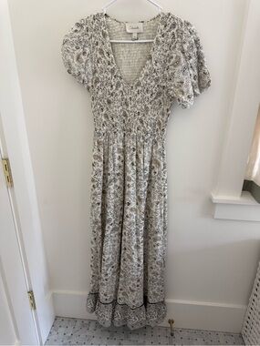 Cleobella Harmony Paisley Smocked Ankle Dress